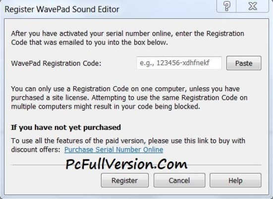 wavepad 7.05 registration code